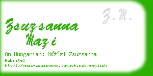 zsuzsanna mazi business card